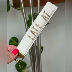 Funny keychain "Late AF" handmade